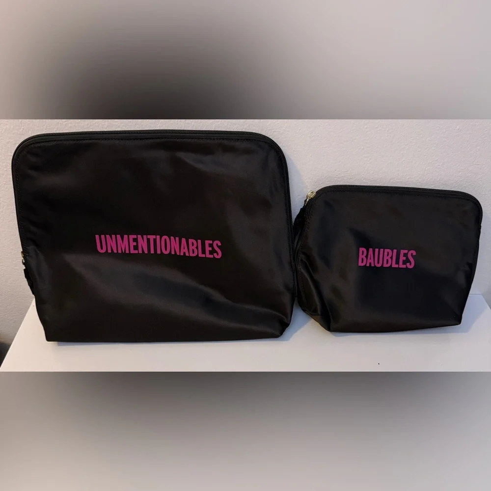 Kate Spade Pouch Black Travel Bag‎ Clutch Nylon Lot of 2 NWOT